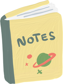 Handdrawn Painterly Cute Objects Note Book